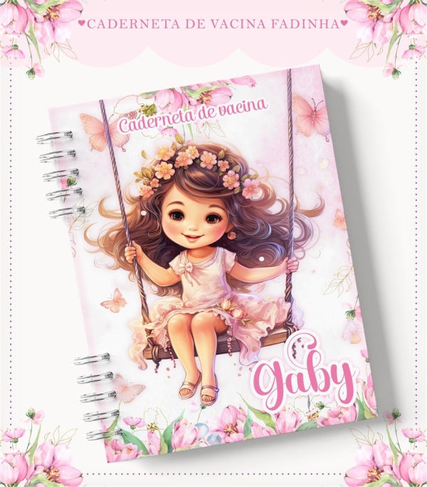 Caderneta de Saúde Baby Menina Personalizada