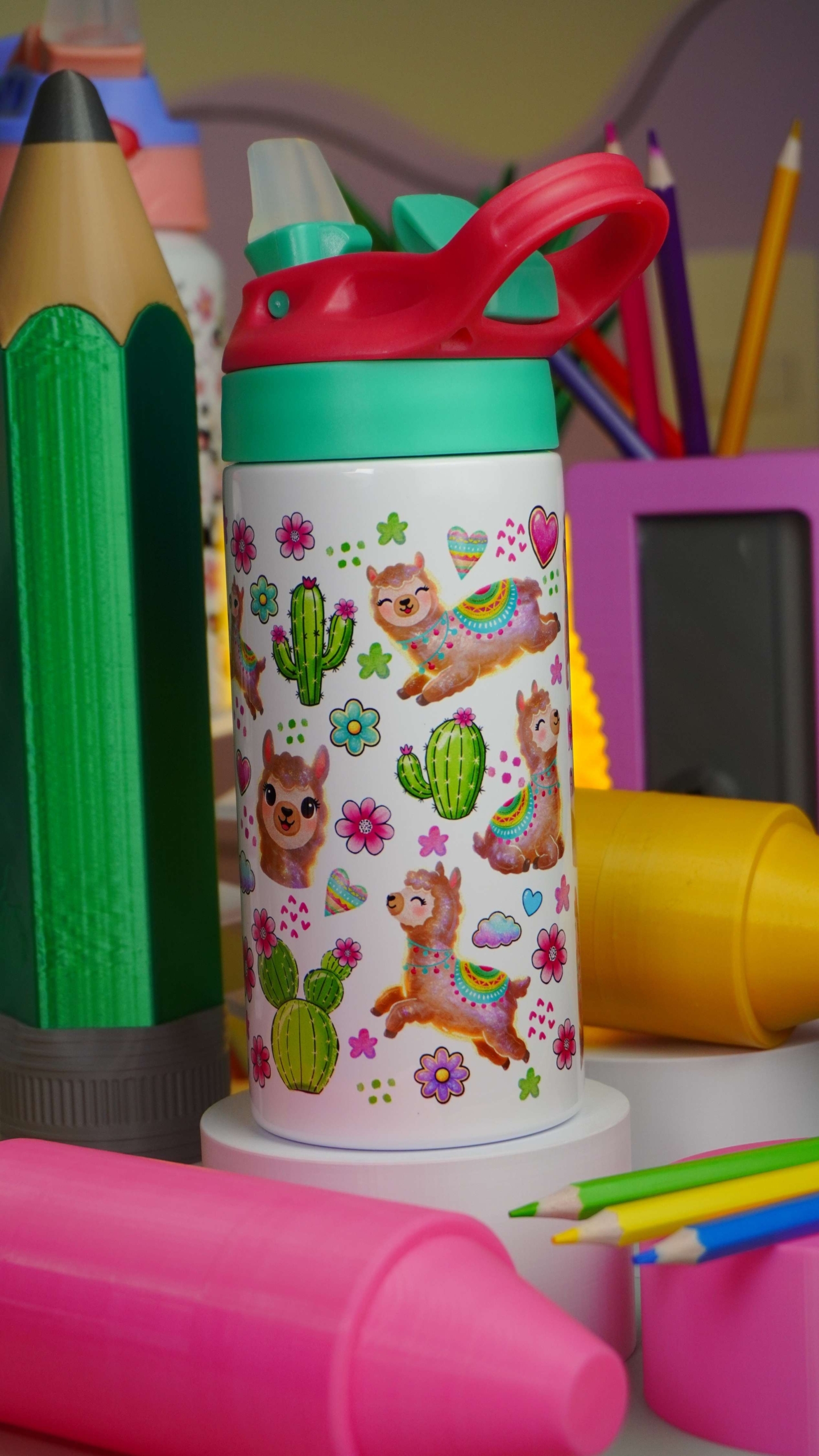 Garrafinha Squeeze personalizado infantil escolar - menina - Imagem 7
